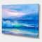 Designart - Blue Waves Breaking At The Beach II - Nautical & Coastal Canvas Wall Art Print